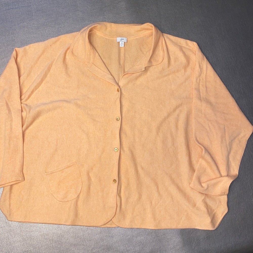 J Jill 4X cashmere sweater peach EUC